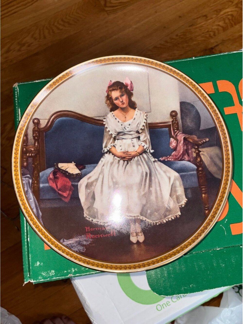 Norman Rockwell Plate Rediscovered Women “Waiting At The Dance”